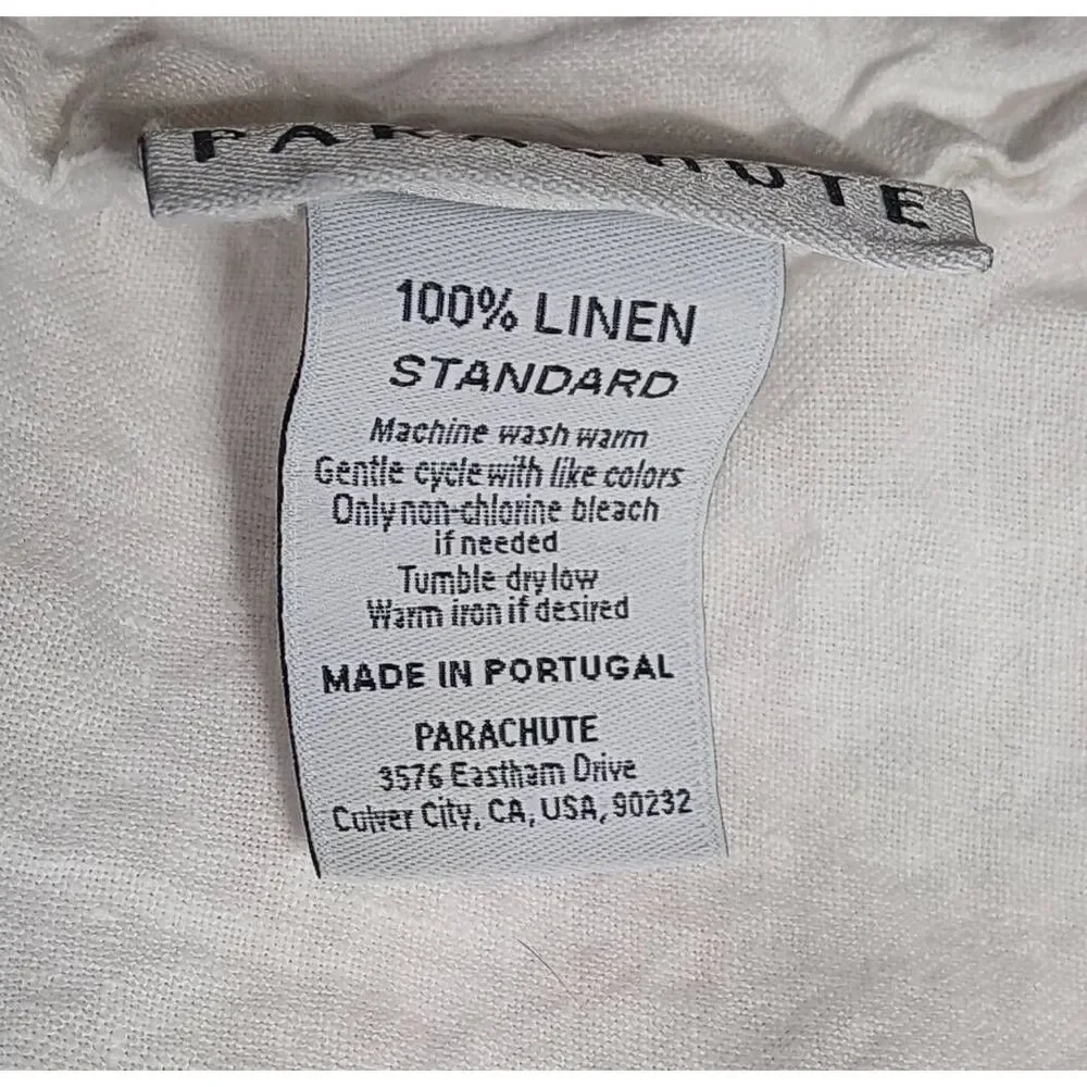 Parachute pure 100% linen white pillowcase standard 2pcs